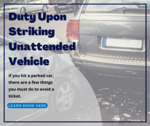 Striking Unattended Vehicle Infographic